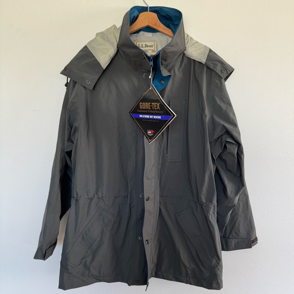 NEW Vintage 90s LL Bean Jacket Mens Large Gore-Tex Shell Penobscot Parka Coat